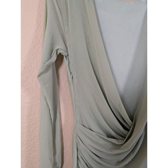 Here Comes the Sun Lustre Open Back Mesh Maxi Dress sz 10 Saige Green Fairy - Picture 8 of 11